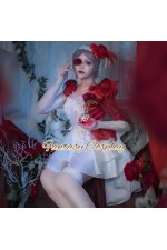 Identity V Perfumer Crimson Bride White Formal Dress Cosplay Costume